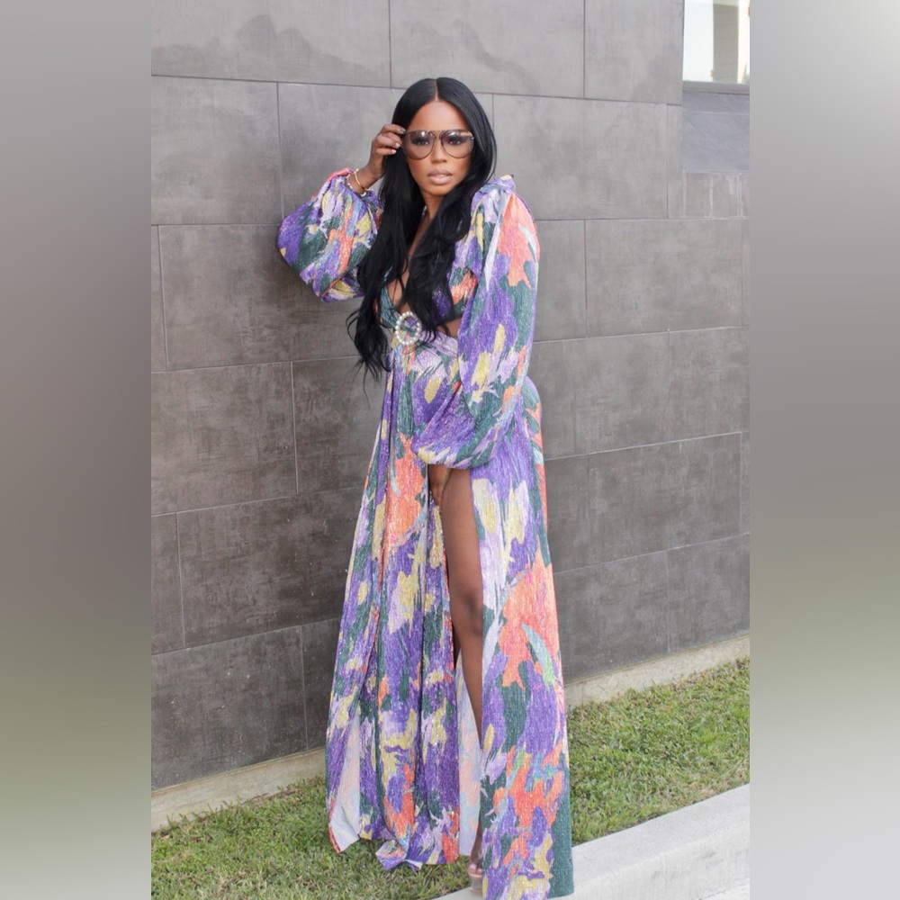 Maxi Metallic Dress